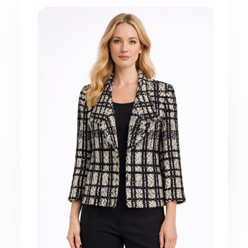 ST. JOHN Tweed Pattern Jacket